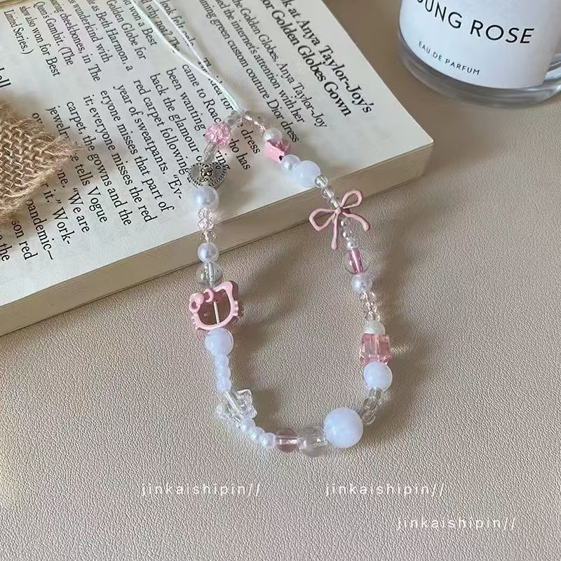 Phone Accessories For Teen Girls - Sangle de téléphone tendance Y2K rose