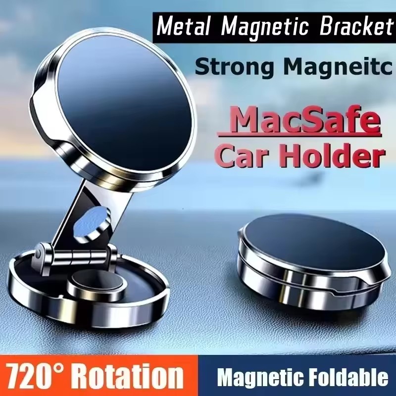 Phone Accessories Holder Car - Support magnétique pliable rond pour voiture,
