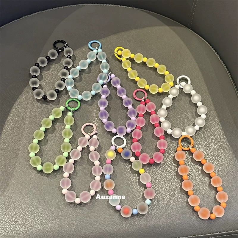 Phone Accessories For Teen Girls - Bracelet de téléphone perlé mat givré